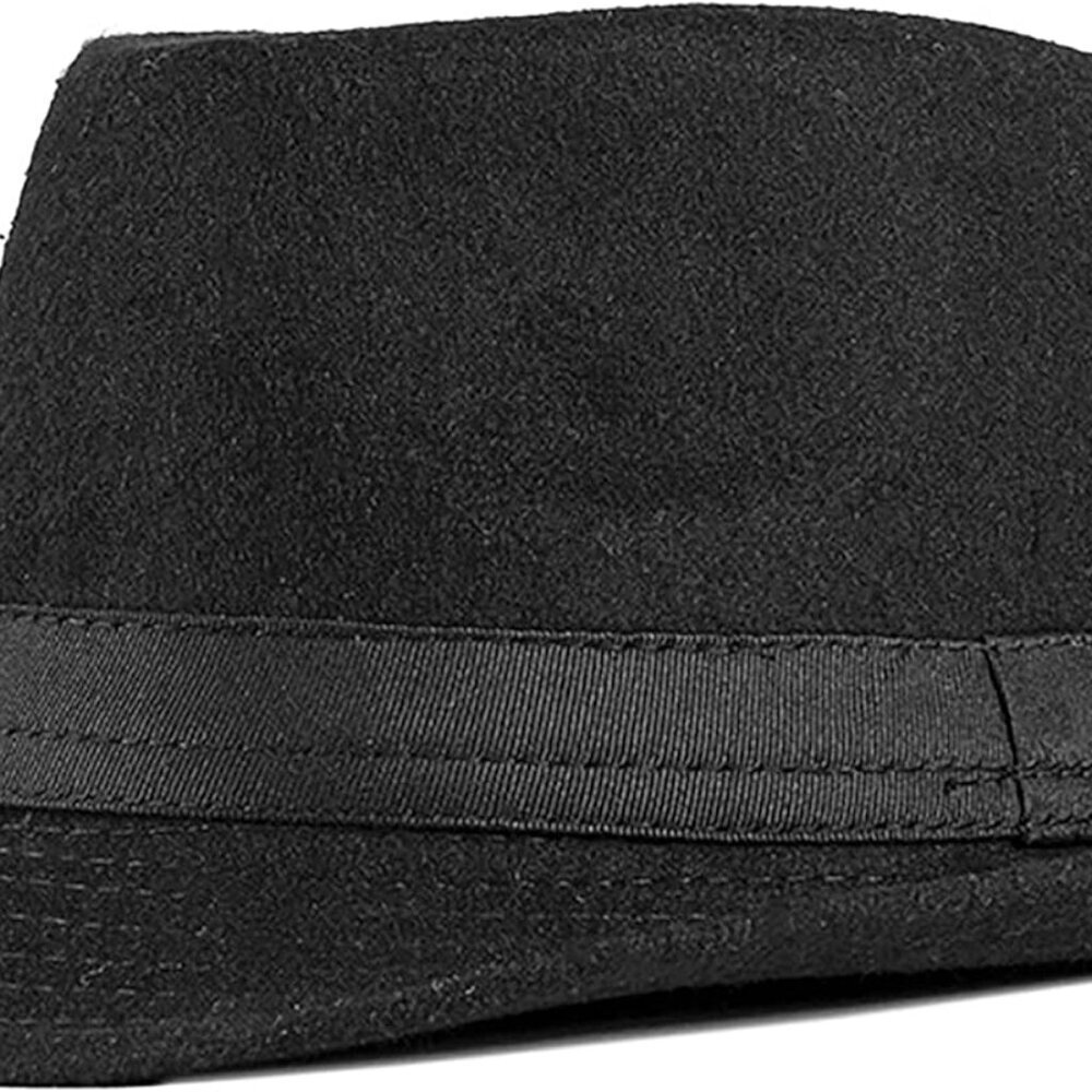Mens Classic Plaid Manhattan Structured Gangster Trilby Fedora Hat Cuban Style D - Picture 4 of 9